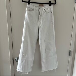 7 For All Mankind White Wide Leg Jeans